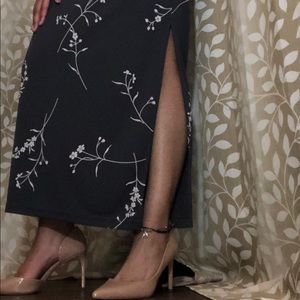 Gray full length dress